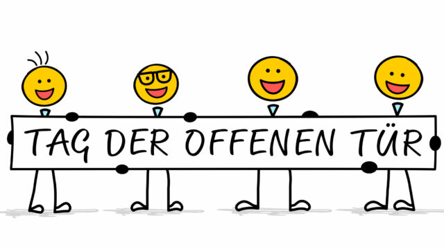 Strichmännchen Tag der offenen Tür Strichmännchen Tag der offenen Tür